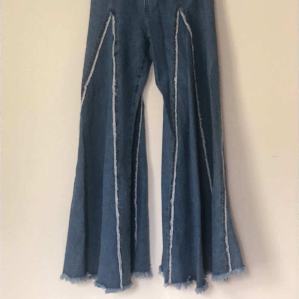 Wide leg flared jeans